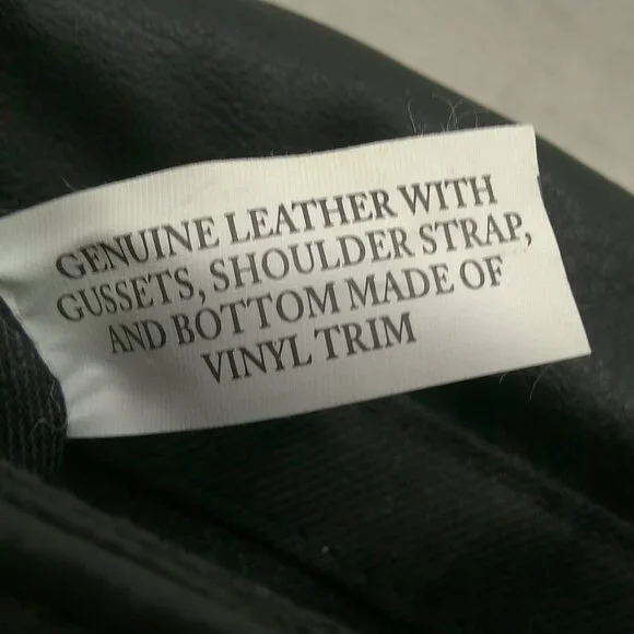 St. John's Bay Vintage Minimalist Black Leather crossbody Silver Toned Hardware - Picture 4 of 11